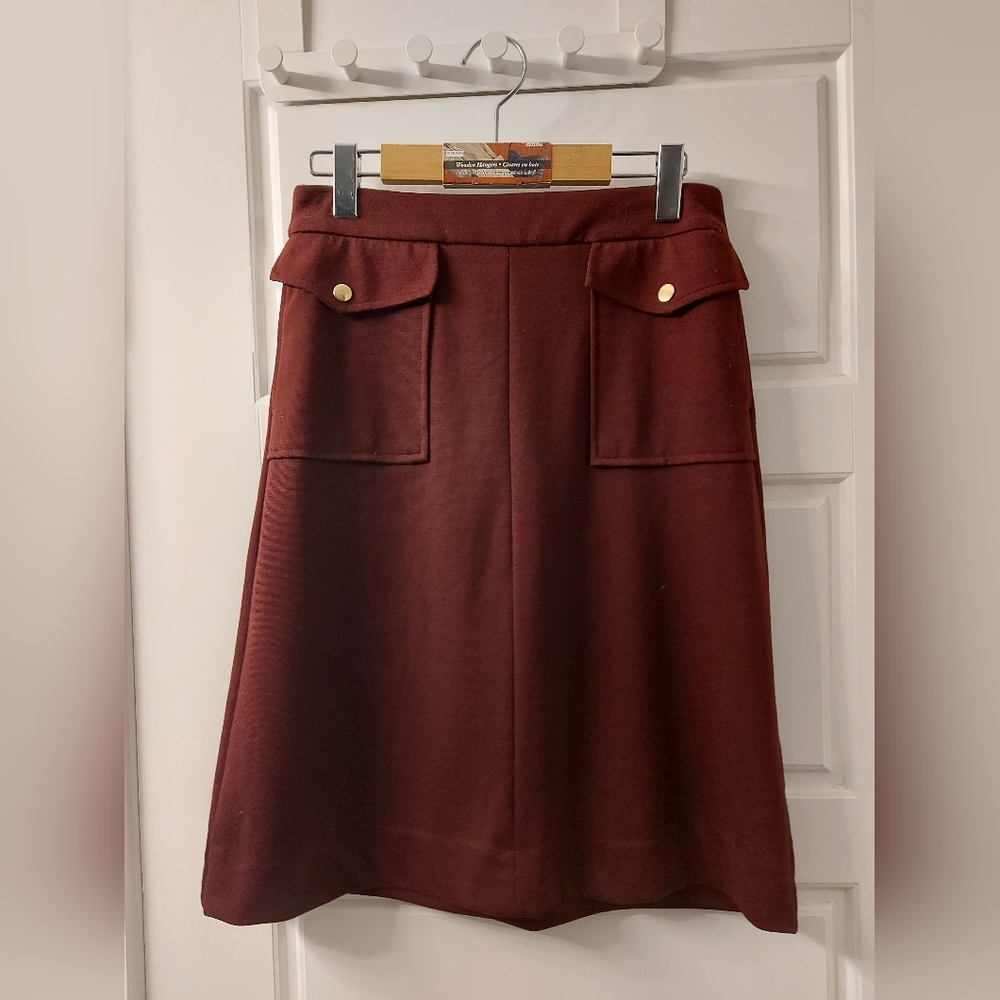 Premise Burgundy A Line Skirt